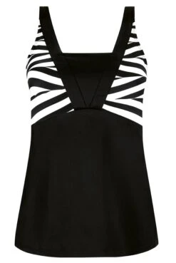 Amoena Prothesen-Tankini-Oberteil Faro -Unterwäsche Verkäufe 2024 Amoena Tankini Top Faro 71623 schwarz weiss 03 1280x1280